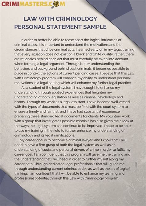 Sample resume for fresh graduate criminology. Law with Criminology Personal Statement Sample | Personal ...