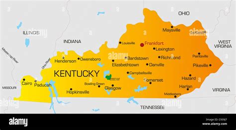 Map Of The State Of Kentucky