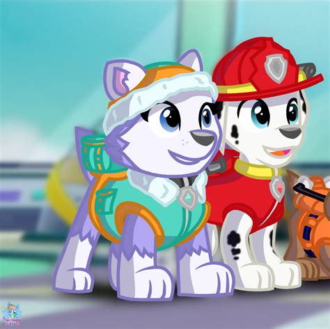 Everest X Marshall Paw Patrol By Rainboweevee Da On Deviantart Paw