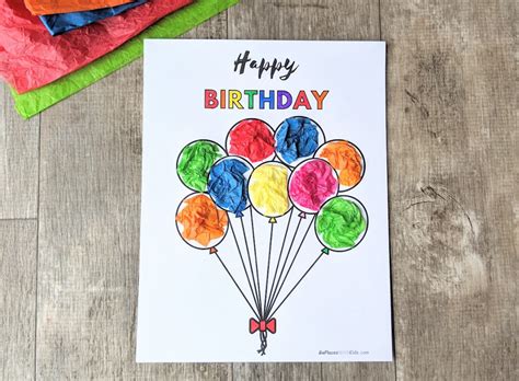 Simple Birthday Card For Kids To Make Free Printable Go Places With Kids