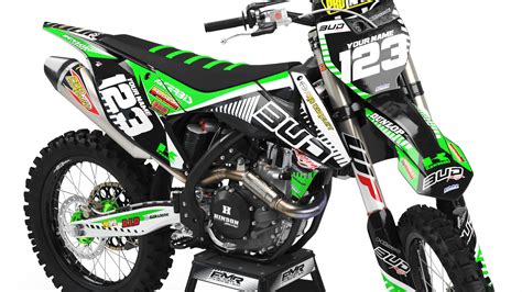 Custom Dirt Bike Graphics Kit Bud Racing Ca12b Kawasaki Custom