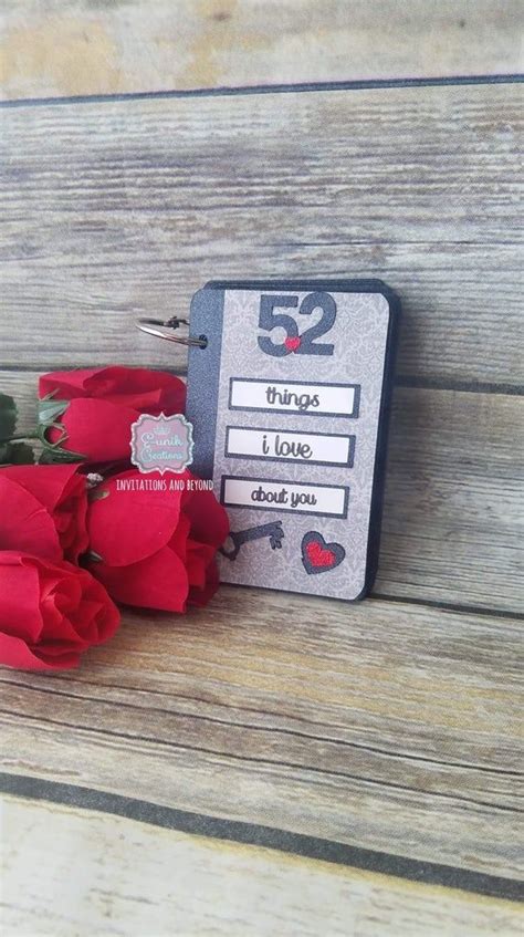 52 Things I Love About You Mini Book 52 Reasons Why I Love You Cards