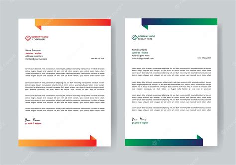 Premium Vector Corporate Letterhead Design Business Letterhead Template