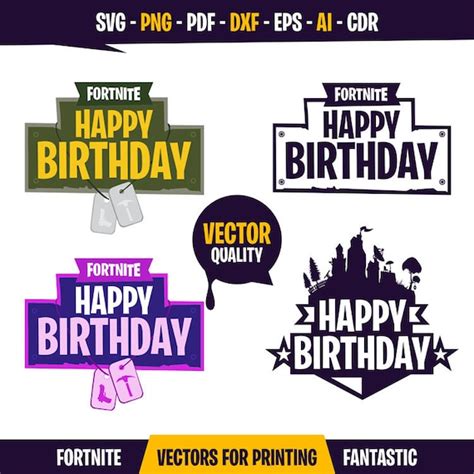 Fortnite Birthday Svg Images 230 Popular SVG File