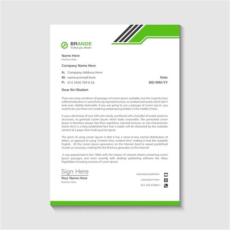 Premium Vector Letterhead Design