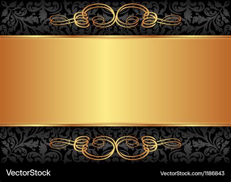 Black And Gold Background Royalty Free Vector Image