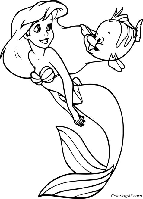 The Little Mermaid Coloring Pages Coloringall