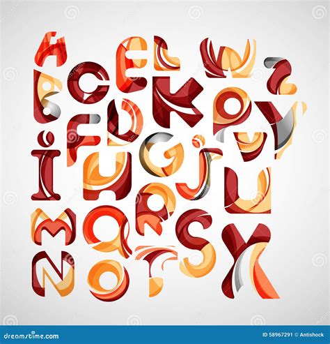 Collection Of Alphabet Letters Logos Design Cartoon Vector