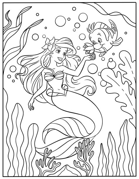 Ariel Coloring Pages Printable Pdf Free Printable Templates