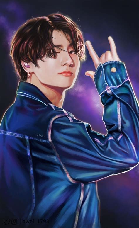 Jiawei1793 Fanart Do Jungkook Bts Desenho Imagens Bts