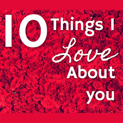 10 Things I Love About You Templates Stencil