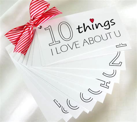 Diy 10 Things I Love About You Coupon Booklet Printable Etsy