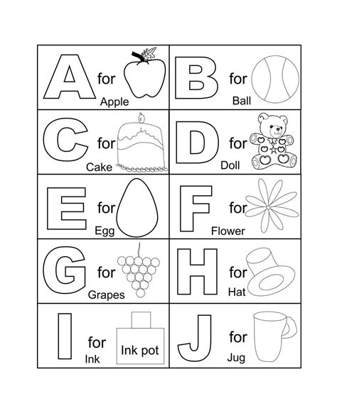 Free Alphabet Coloring Pages For Toddlers