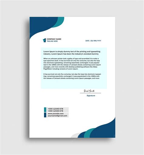 Premium Vector Corporate Letterhead Template Design