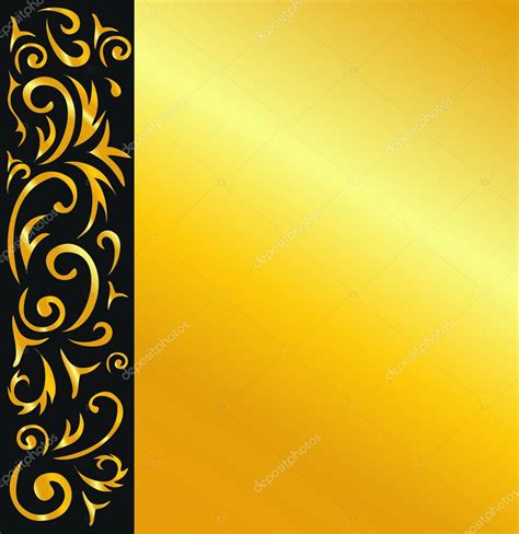 Elegant Vector Black And Gold Background Stock Vector By ©natalia