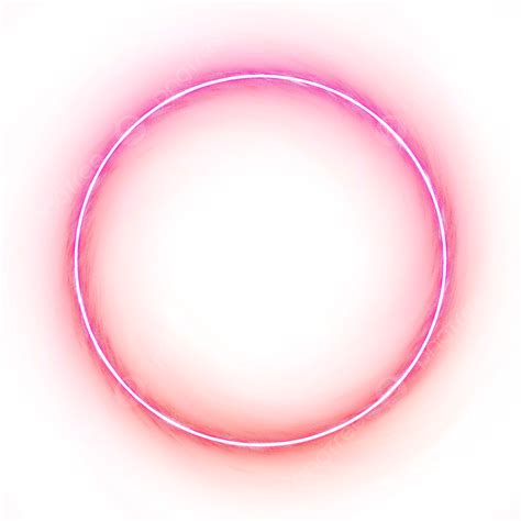 Red Pink Neon Border Effect Circle Neon Neon Border Border Png