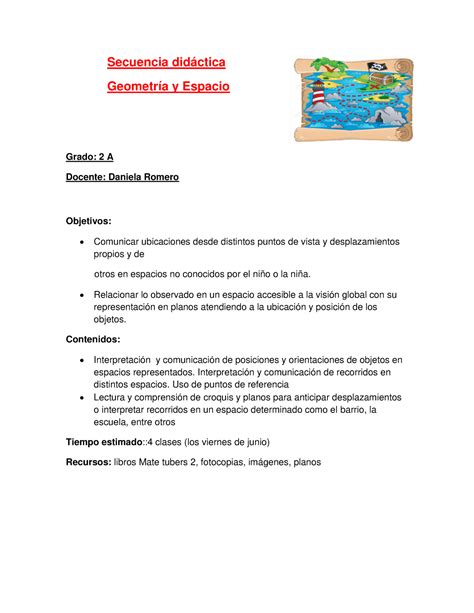 Secuencia geometria espacio y recorrido 2023 Secuencia didáctica