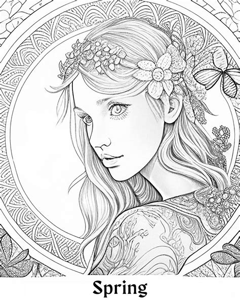 Fascinating Fairy Coloring Page For Adults Mindful Life Coloring Home