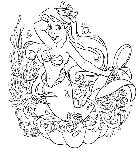 Printable Ariel Coloring Pages