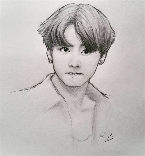 Resultado De Imagem Para Desenho Jungkook Em Aquarela Bts Drawings