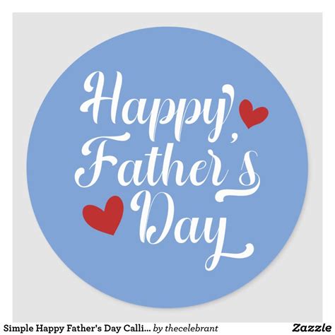 Simple Happy Father S Day Calligraphy Sticker Zazzle Father S Day