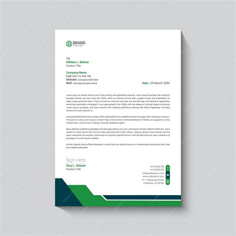 Premium Vector Corporate Letterhead Design Template