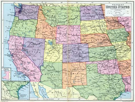 Western United States Map Printable