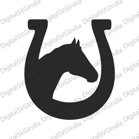 Buy Horseshoe Svg Horse Head Svg Horse Svg Vector Cut File For Online