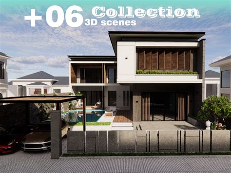 Luxury House Modern Classic Exterior Design A17 3d Model Turbosquid