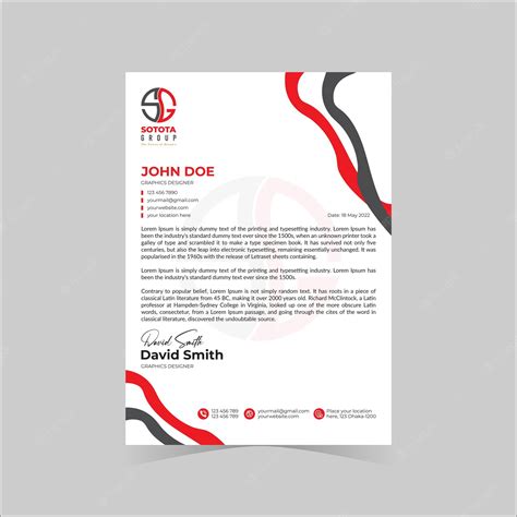 Premium Vector Corporate Letterhead Design For A Company