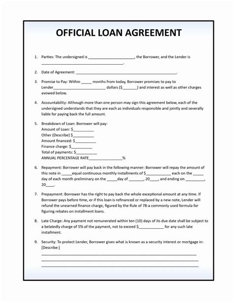 Personal Loan Contract Template Free Awesome Free Loan Agreement Templates Word Pdf