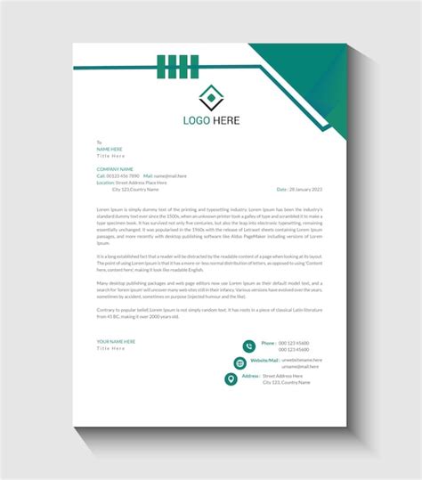 Premium Vector Letterhead Design