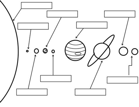 Solar System Unlabeled Black And White