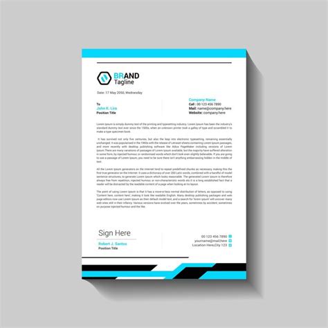 Premium Vector Letterhead Design Template