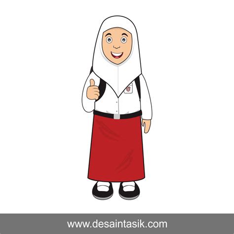 Kartun Anak Sekolah Vector Png 