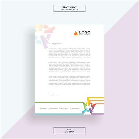 Premium Vector Colorful Letterhead