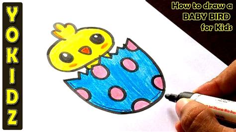 How To Draw A Baby Bird For Kids Youtube