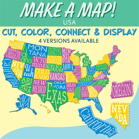 United States Map Activity And Interactive Bulletin Board — Usa States