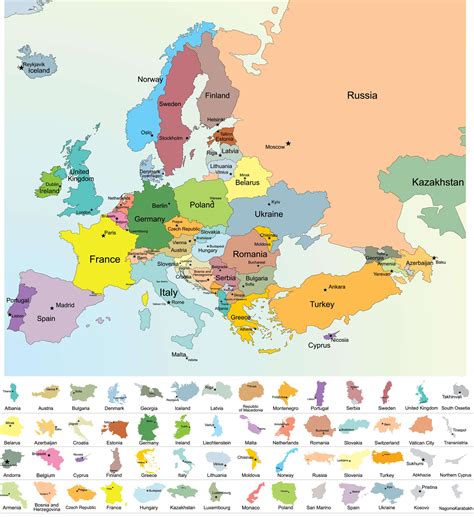 Europe Map Guide Of The World