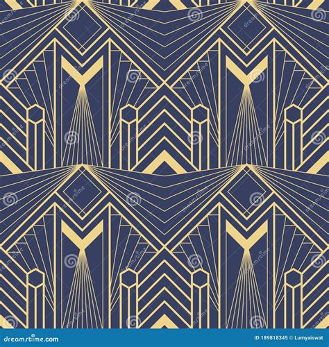 Abstract Art Deco Geometric Pattern Vector Stock Vector Illustration