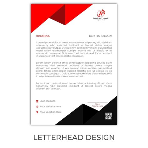 Premium Vector Letterhead Design