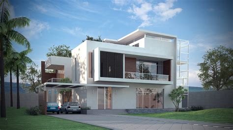 3d Models Luxury Contemporary House 3d Model Max Obj