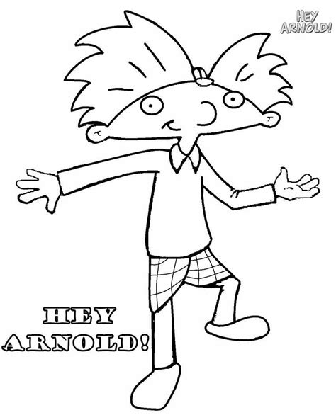 Hey Arnold Coloring Pages Arnold Is Coming Free Printable Coloring Pages