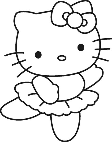 Gambar Mewarnai Hello Kitty Lucu