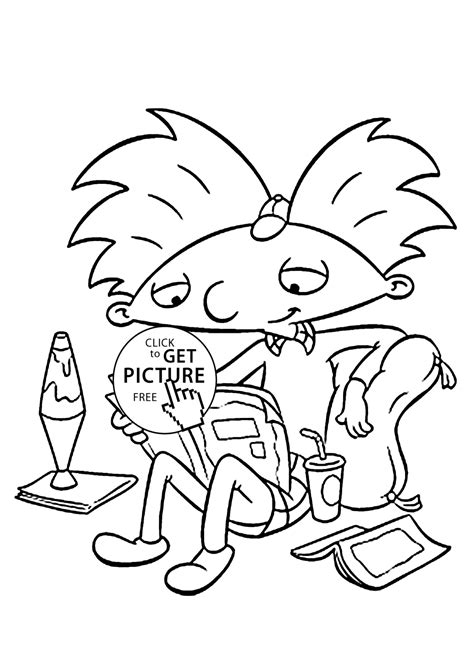 Free Coloring Pages Printable Hey Arnold Coloring Pages