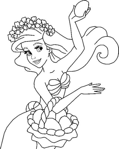 Ariel The Mermaid Coloring Pages Coloring Home