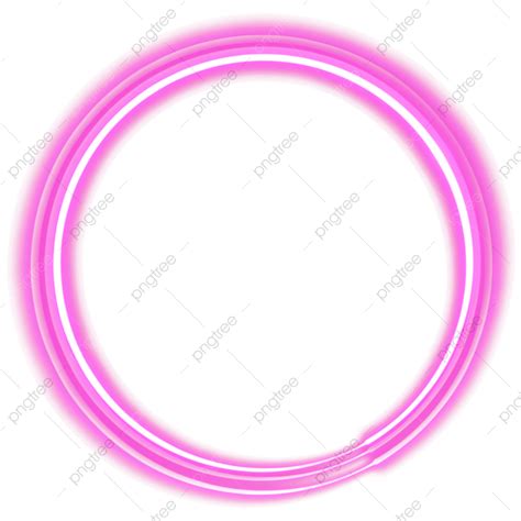 Círculo Rosa Neon Colorido De Fronteira Png Quadro Armação Rosa