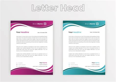 Premium Vector Unique Idea And Modern Business Letterhead Template