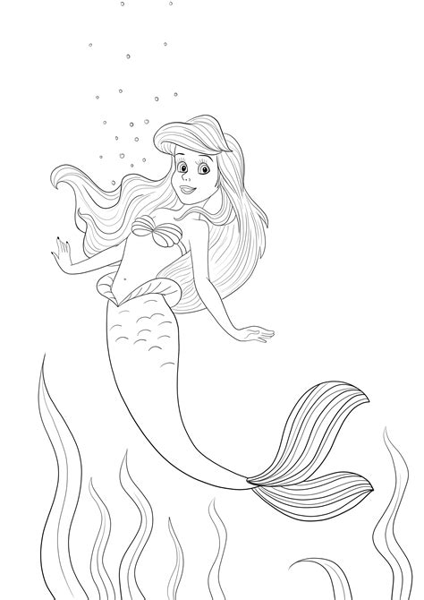 Ariel Mermaid Printable Picture