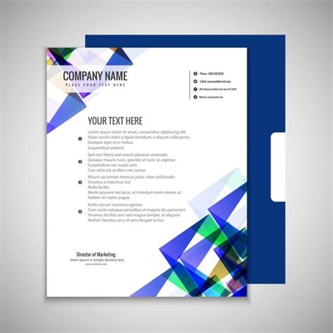 Colorful Letterhead Template Free Vector